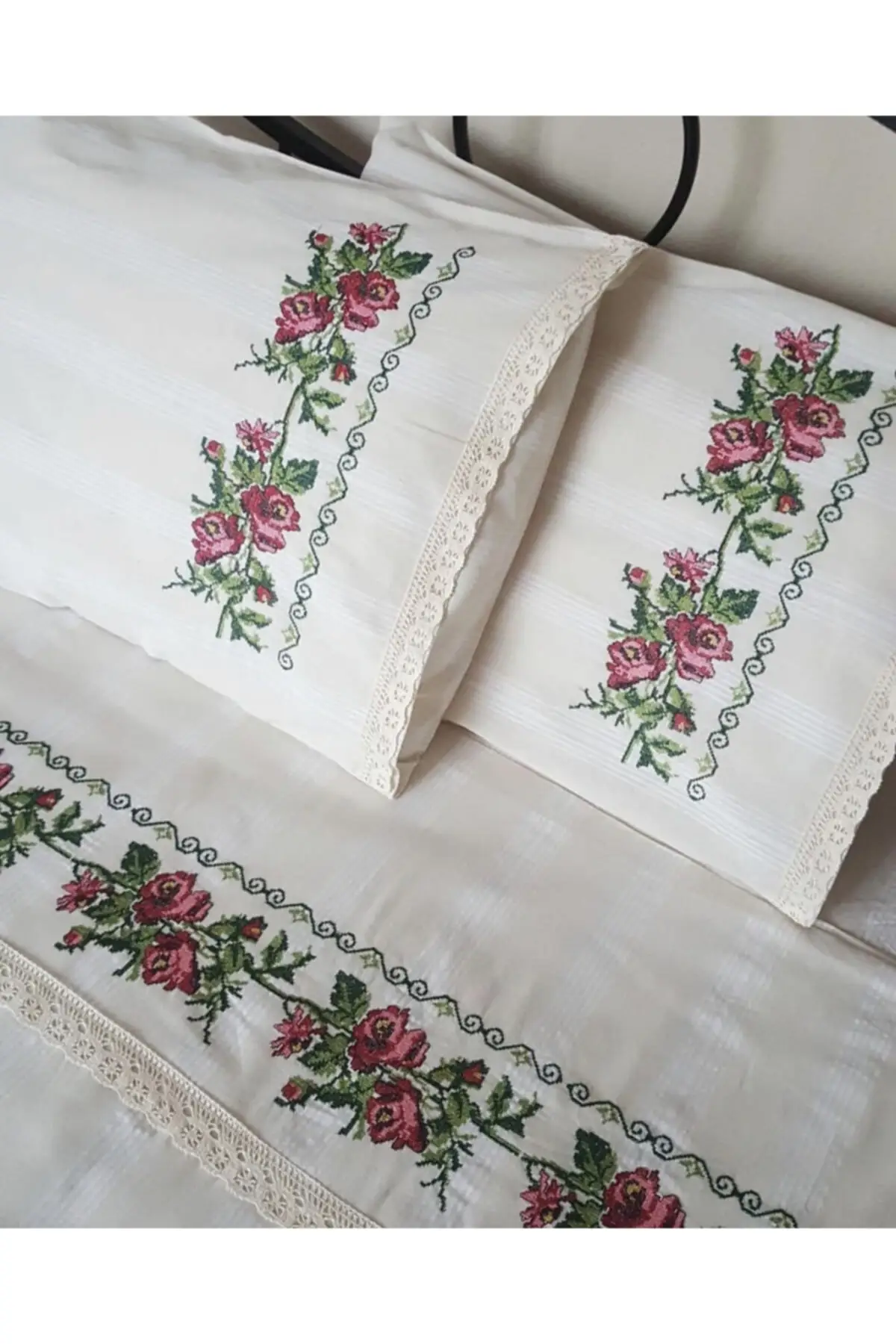 

Buldan Work Kanaviçeli Authentic Duvet cover set