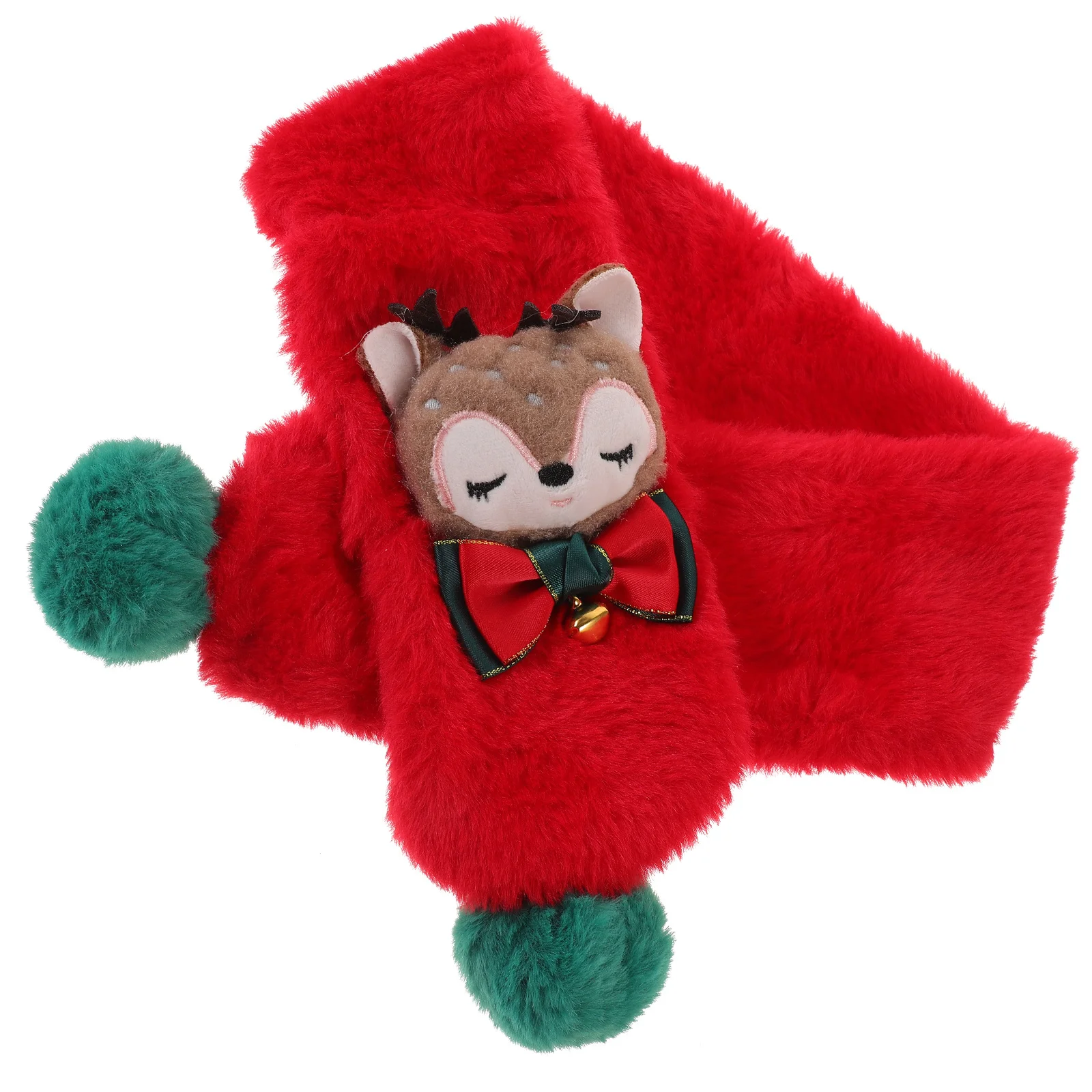 

1Pcs Christmas Scarf High Quality Fabric Warm Neck Wrap Cartoon Animal Snowflake Design Xmas Party Gift Stocking Filler