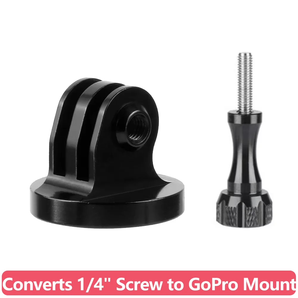 Aluminiumlegierung 1/4-Zoll-Schraubstativadapter für GoPro Hero 13 12 11 10 9 AKASO Insta360 DJI Action-Kamera Konvertierungshalterung