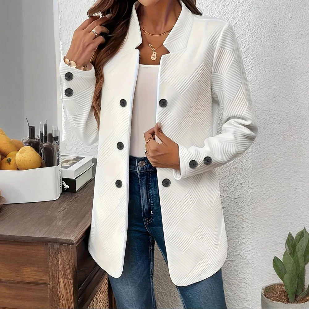 

Womens Suit Blazer Banquet Jacket Double-Breasted Suit Blazer Casual Work Office Outfit Customize