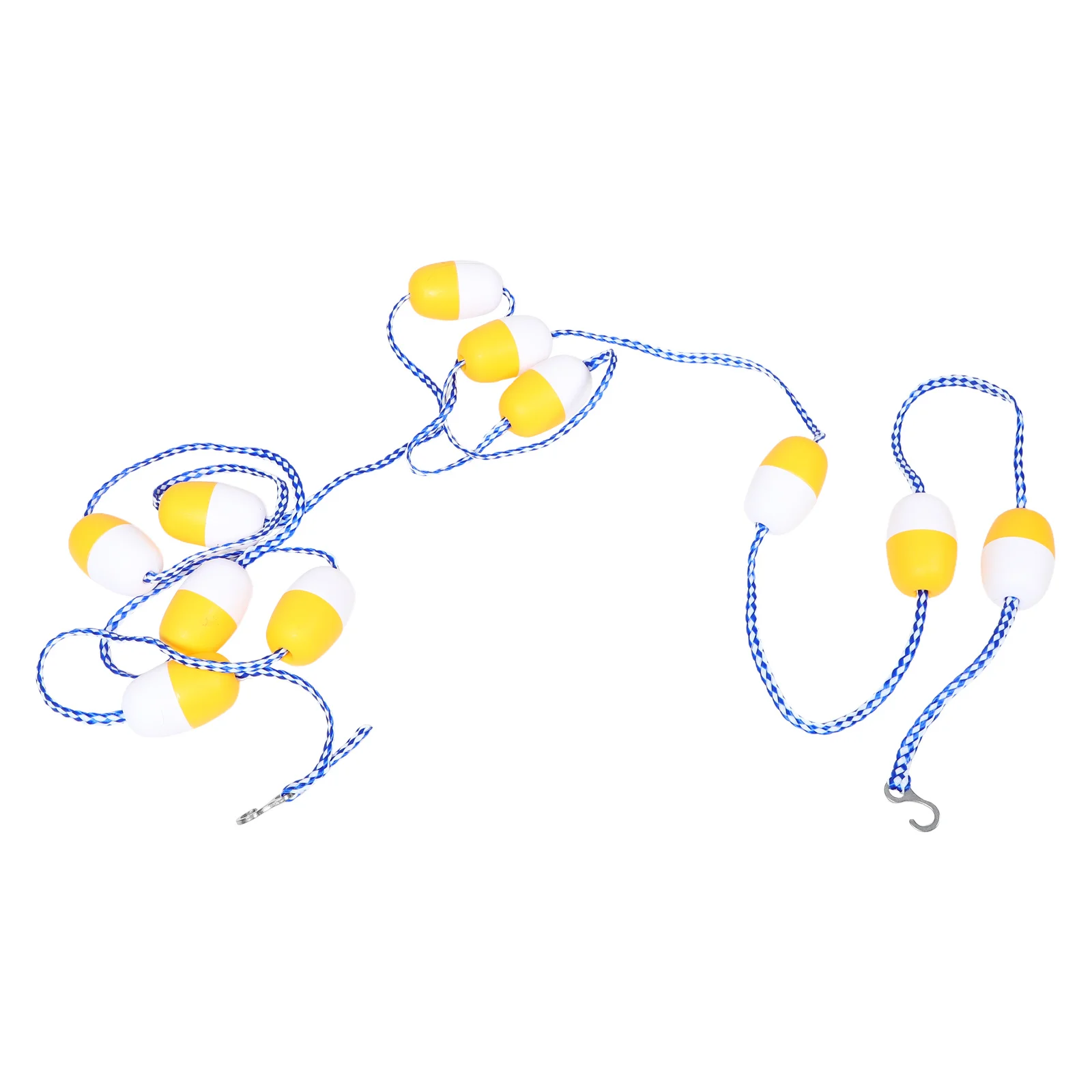 حبل مقسم حوض السباحة أصفر أبيض متين عائم خط العوامة هوك تركيب علامة السلامة لمنافسة التدريب