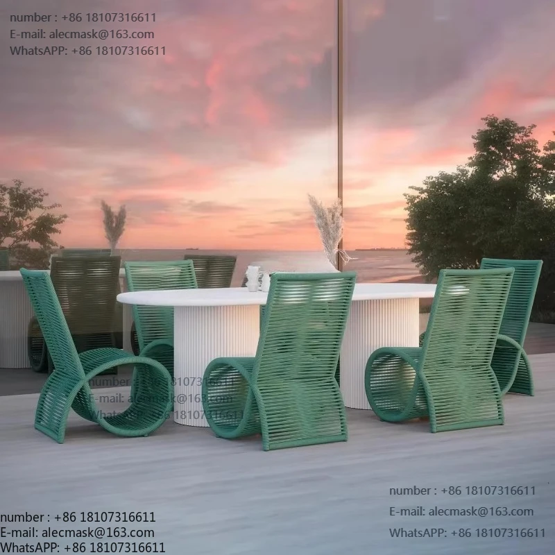 

Deluxe outdoor sofa set Garden furniture Aluminum alloy outdoor rattan sofa