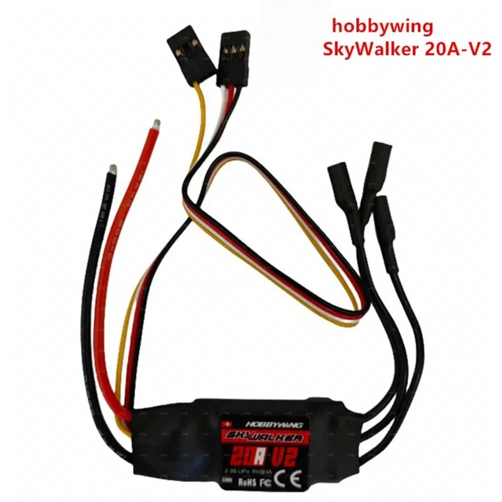 

RC Hobbywing SkyWalker-20A-V2 ESC 20A 2-3S Brushless Electronic Speed Controller for RC Aircraft