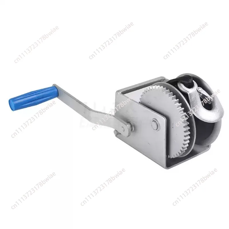 Yacht Trailer Two-speed Hand Crank Winch 900KG 2.6 Tons Webbing Winch Sturdy Trailer Accessory for Marine Boat