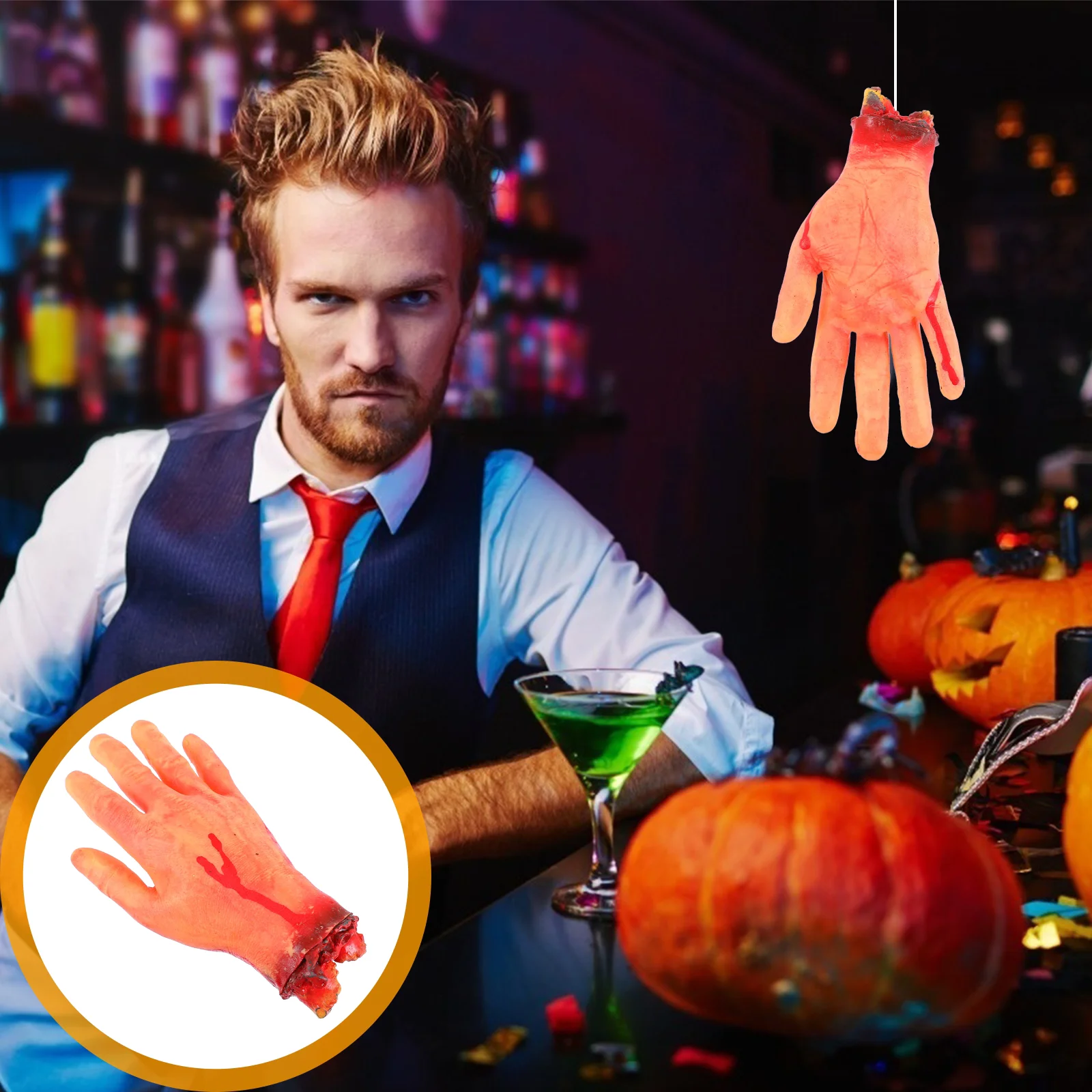 Halloween Props Simulating Hand Funny Trick Supplies Tools Party Simulated Toys Fake Sacred