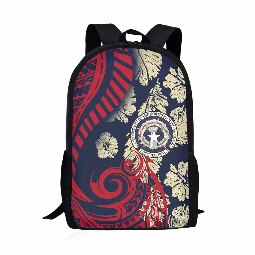 Northern Mariana Islands Print Backpacks Women Men Casual 16in Backpacks for Teenagers Boys Girls Large Capacity Kids School Bag