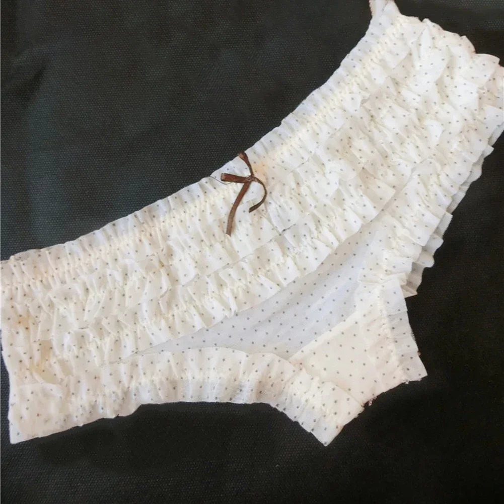 Cute Sweet Female Panties Color Underwear Cake Layer Lace Briefs Sexy Mesh Breathable Cozy Underpant Women Low Waist Lingerie