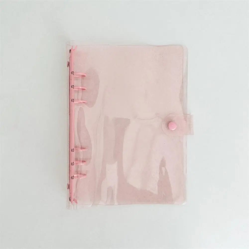 PVC and Metal A5 Binder Transparent 6-hole Loose Leaf Notebook Shell Multiple Colors Waterproof Photocards Holder Diary