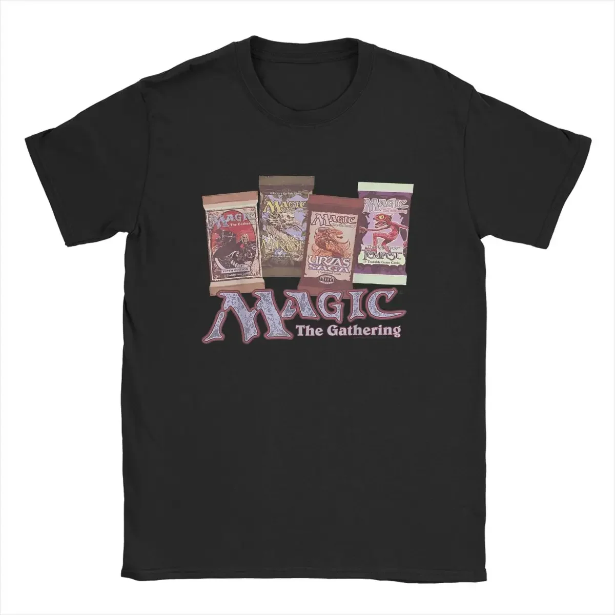 Magic Games Gathering MTG T-Shirt Men Round Collar 100% Cotton T Shirt Planeswalker Mandala Short Sleeve Tee Shirt Plus Size Top