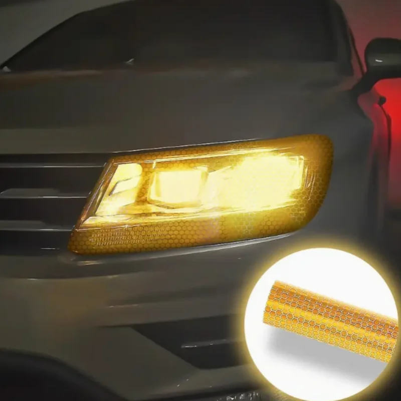 

Honeycomb Car Transparent Film Coloring Vinyl Sticker Car Headlight Taillight Sticker Light Film Car Accessories