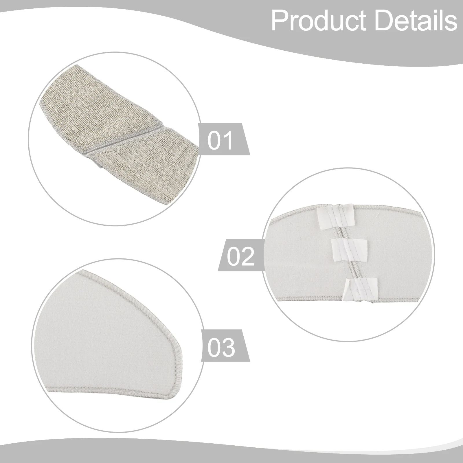 Cloth Mop Pads Cloths Cloths Made From Microfiber Material These Mop Pads Are Highly Absorbent About 270*110 Mm
