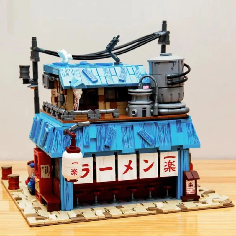 Ramen Noodles shop House Buildings Sets,City Naruto Hatake Kakashi Uzumaki Store Model Modular Buildings Blocks Gift  2240 PCS