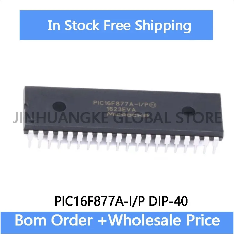 (1Piece) PIC16F877A I P PIC16F877A-I P DIP-40 chip in stock for wholesale