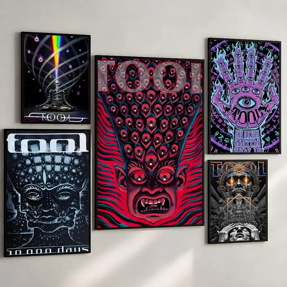 Music Tool Progressive Metal Band Poster PP Wall Art Print Removable Water-Resistant Home Decor for Bedroom Apartment Gift