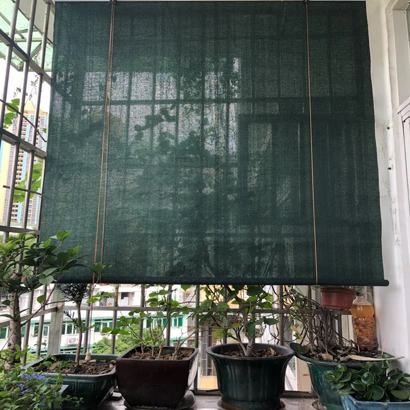 202550%遮光率 ダークグリーン HDPE サンシェードメッシュ生地ロール ガーデン プライバシースクリーン & サンシェードネット用