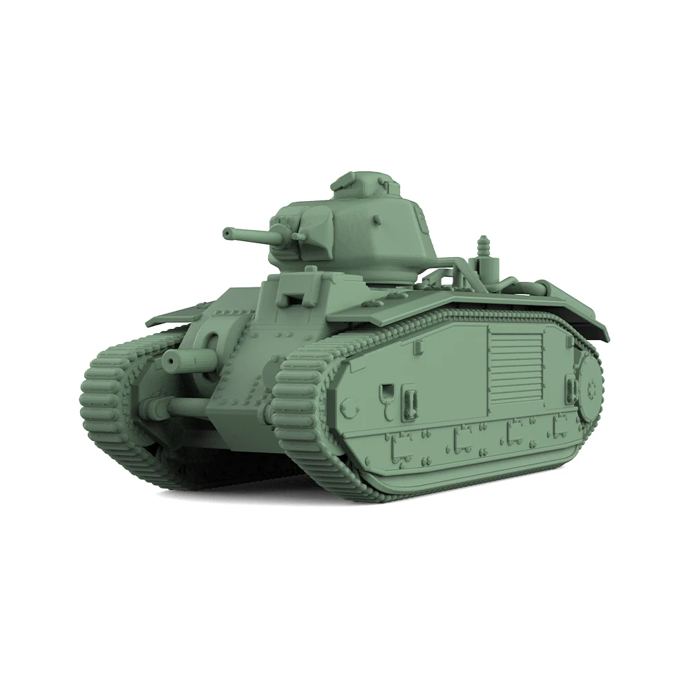 SSMODEL SS651 1/350 1/700 Model Kit France B1 Heavy Tank (Phase II) Miniature Static Model War Games