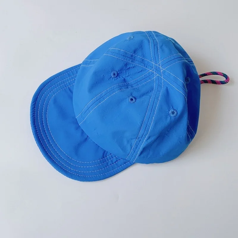 2-8Y All-Match Street Fashion Peaked Cap Quick-Drying Adjustable Drawstring Ventilation Cap Children's Summer Spring Outdoor