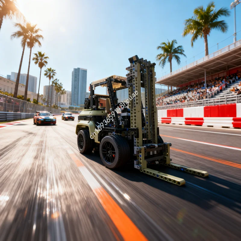 2167 pz MOC Carrello Elevatore B Modello Tecnico Building block giocattoli Architettura regali di Natale Assemblare idea creativa Educazione Bambini