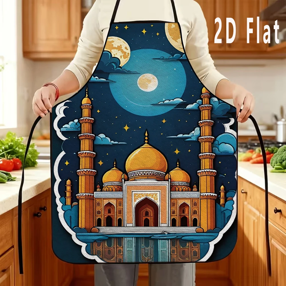 

Фартук с принтом исламской архитектуры, несколько размеров, для кухни/ресторана/барбекю, прочный и легко чистится.