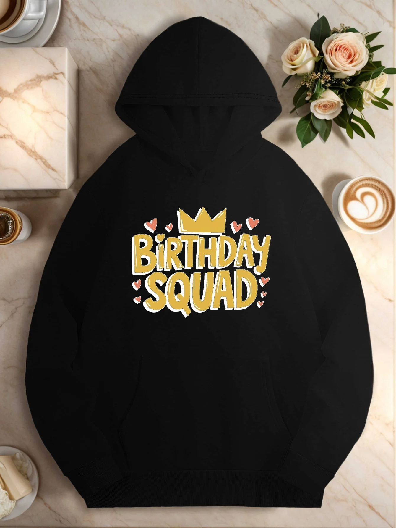 

Men's and Women's Plus Size Printed Top, Loose Casual, Soft, Comfortable and Breathable, Outdoor Sports Loose Pullover Hoodie