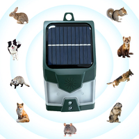 Solar-Powered Ultrasonic Bird Repeller USB Animal Deterrent with Flame Light Mice Repeller Outdoor Garden Protection
