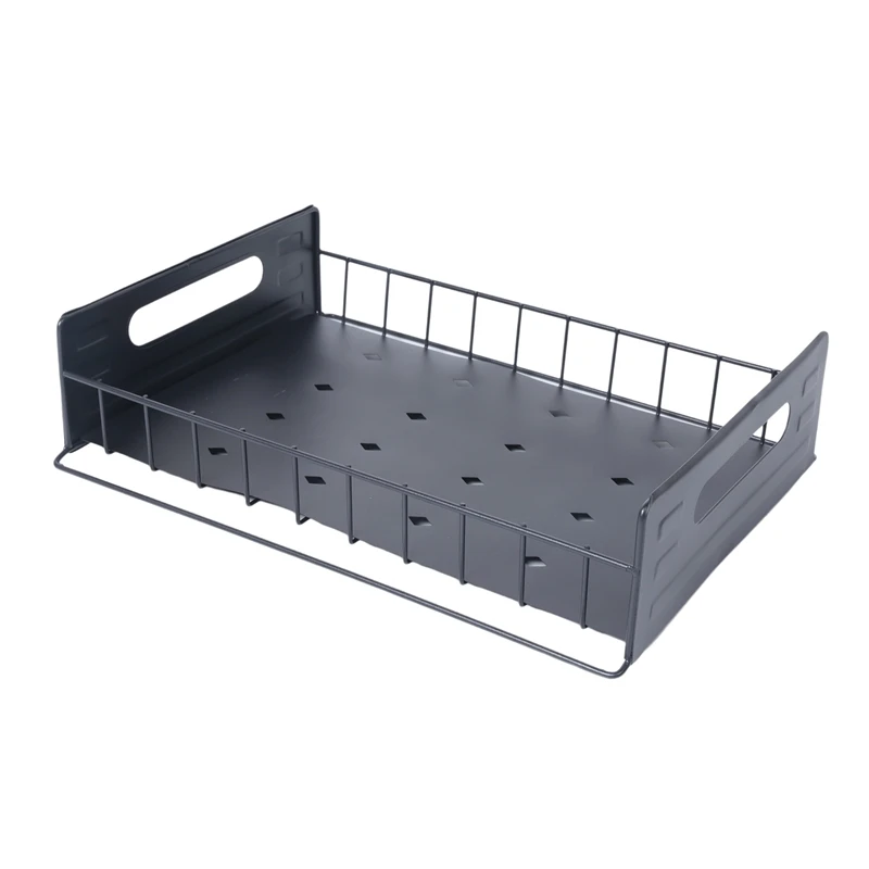 Organizer, pengatur kamar mandi di bawah penyimpanan kabinet, Penyimpanan konter 2 tingkat dengan kait laci cangkir tahan lama mudah digunakan