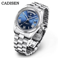 CADISEN Men's Mechanical Watch Luxury Meteorite Dial Sapphire Crystal Automatic Watch For Men Week MIYOTA 8285 Movt Wristwatch