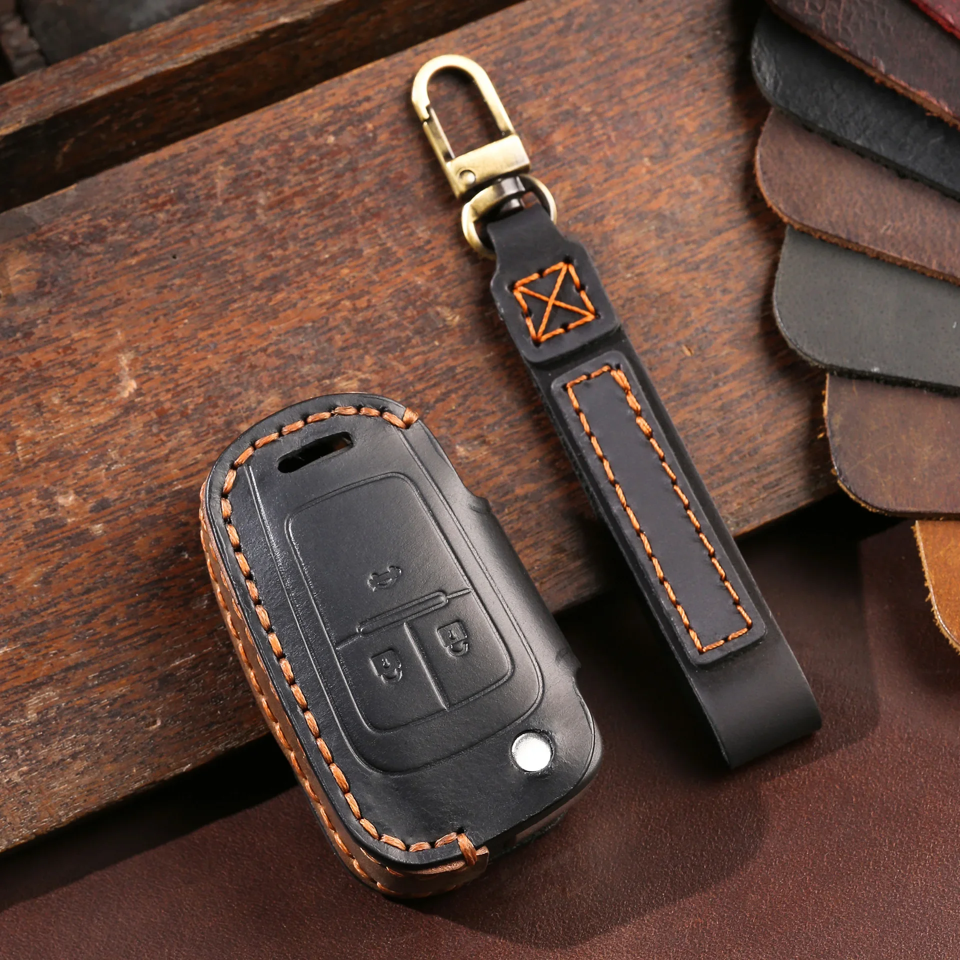 

1pc Leather Car Key Case Cover Shell For Buick For Chevrolet Cruze Aveo Trax Opel Astra Corsa Meriva Zafira Antara J Accessories