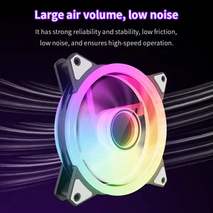 Tecer-Go-12 Computerbox-Lüfter, 120 mm, 12 V, 4Pin, PWM, 5V, 3Pin, Doppelring, Argb, unbegrenztes Raum, stille Chassis, Kühllüfter 10 Hauptverkaufskühler 5V 3 Pins - №5