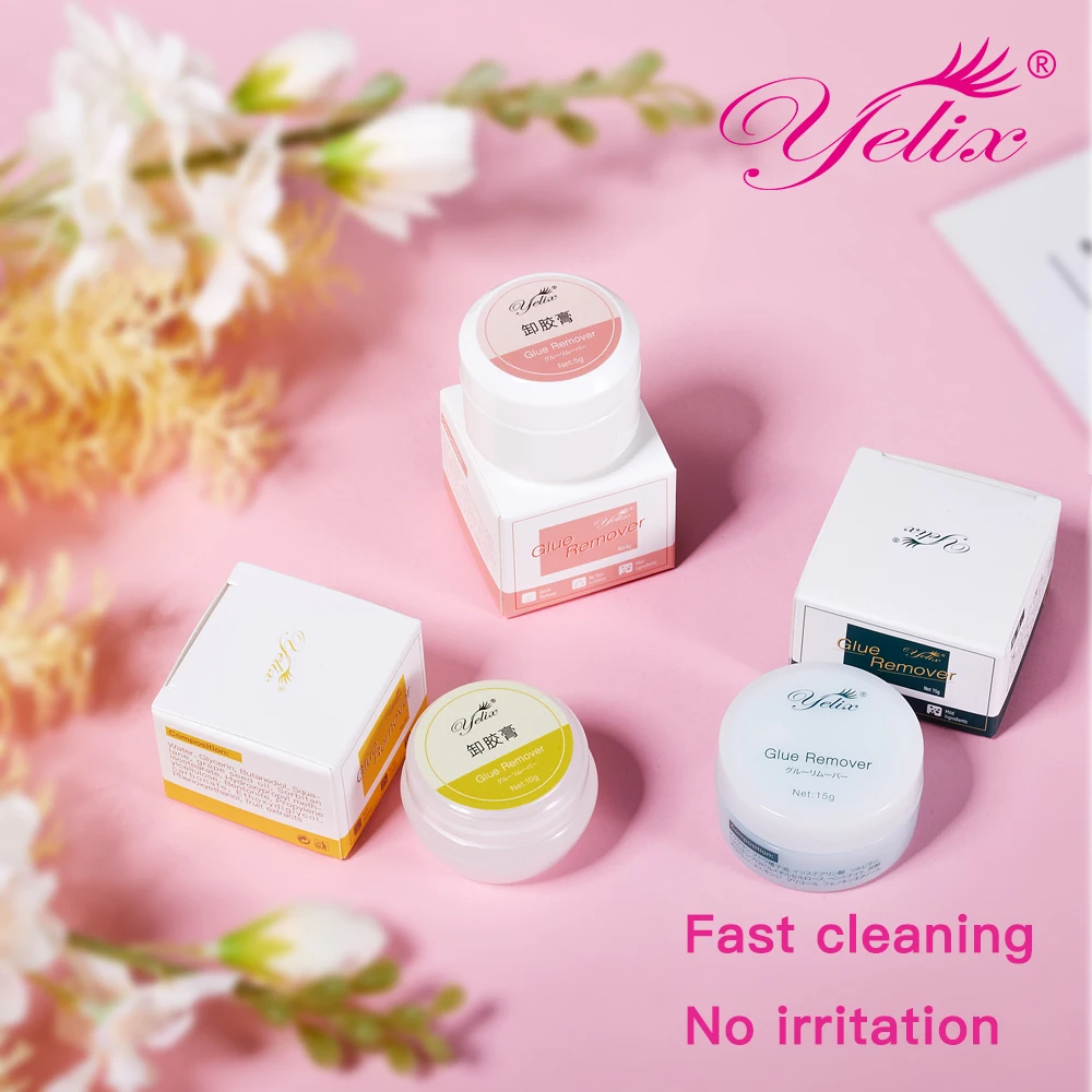 Yelix Lash Glue Remover Professional False Eyelash Glue Remover Non-irritating Adhesive Gel Remover Make Up Remover Cream