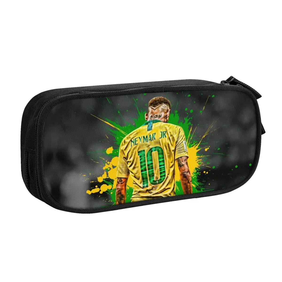 Custom Soccer Brazil Football Star Cute Pencil Cases Boys Gilrs Large Capacity Pencil Bag School Supplies