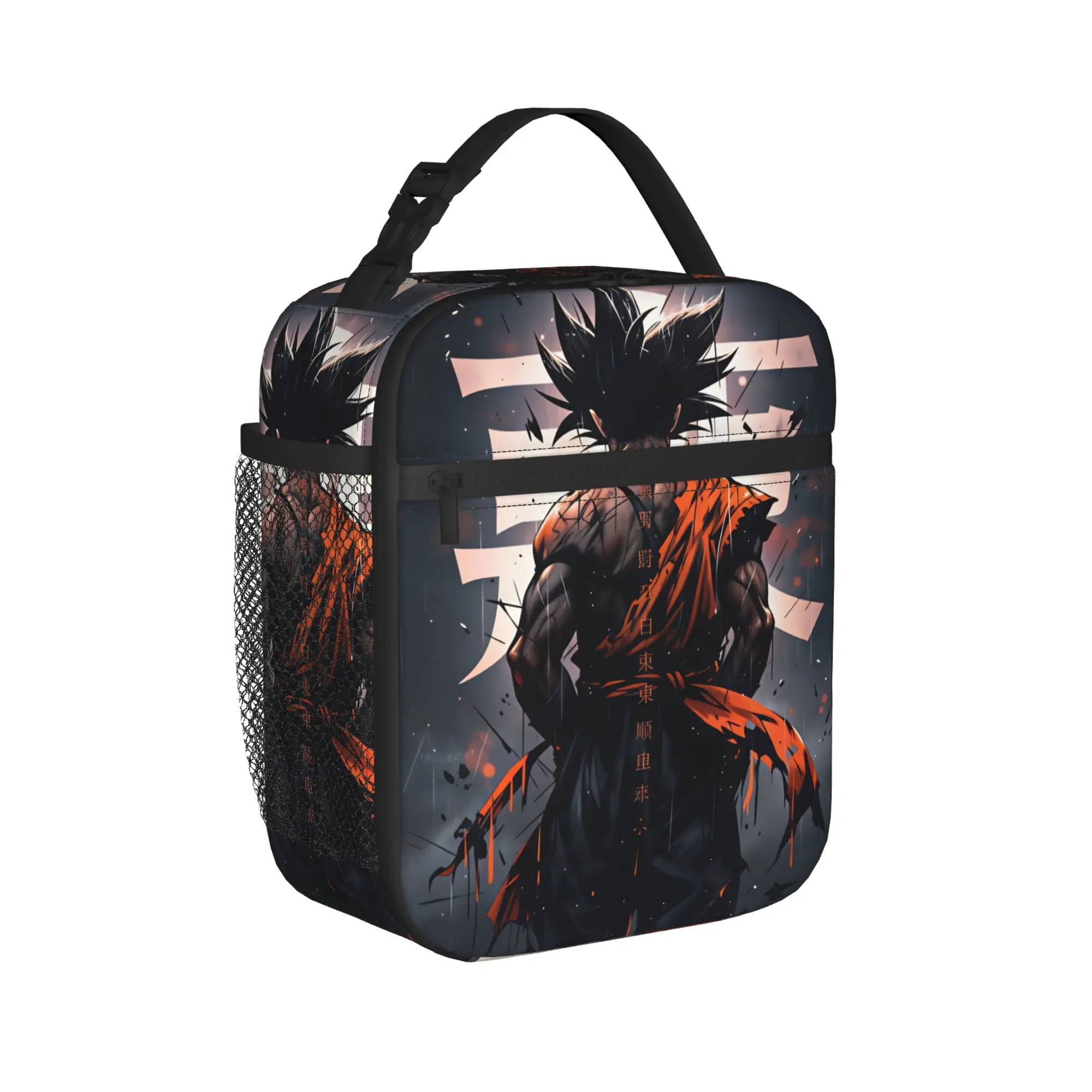 Son Goku Lunch Bag Dragons Balls Kawaii Lunch Box For Unisex School Portable Cooler Bag Oxford Print Tote Food Bags