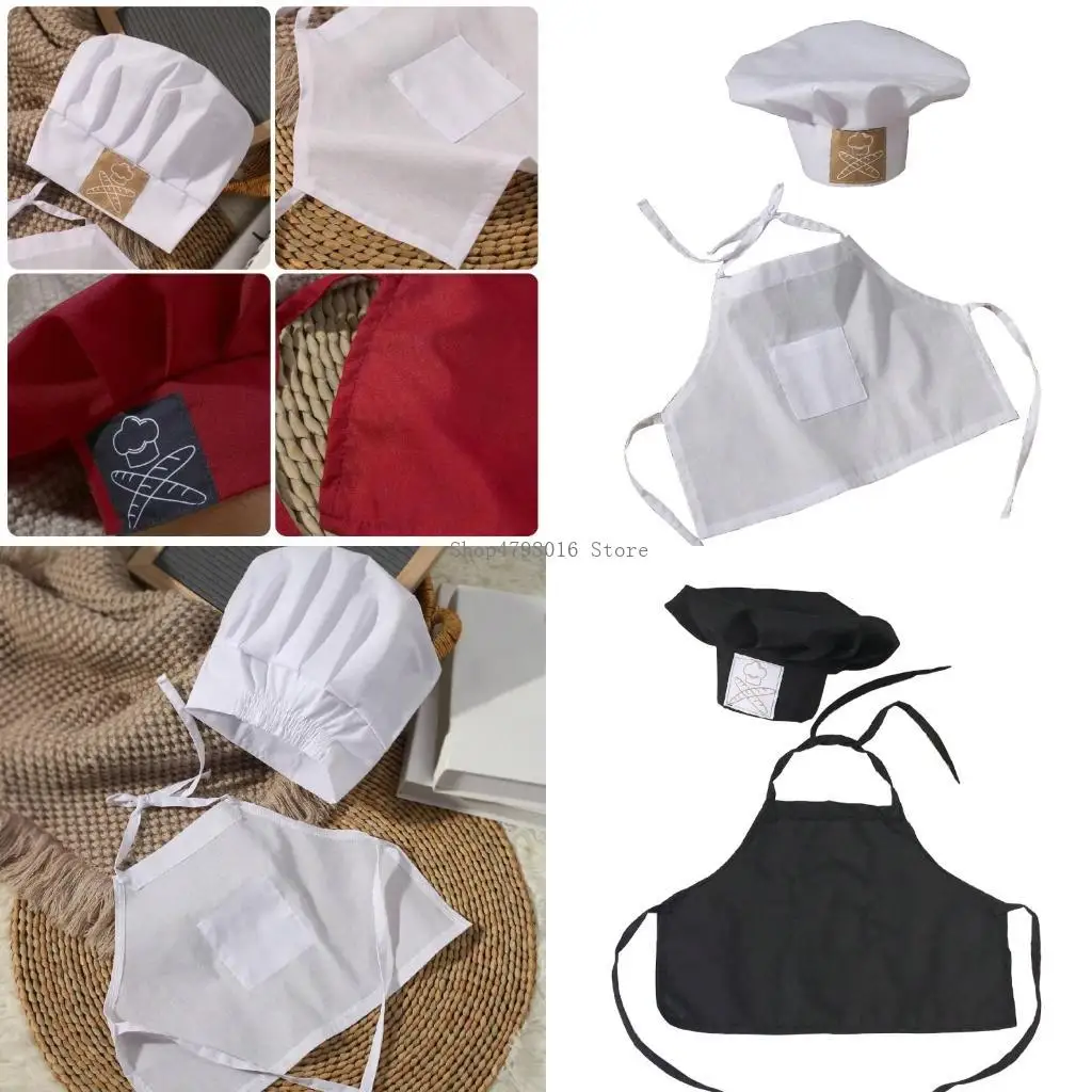 

2pcs Baby Cook Set Fit Fit Fun Уникальные новорожденные фотосессии реквизит и фартук