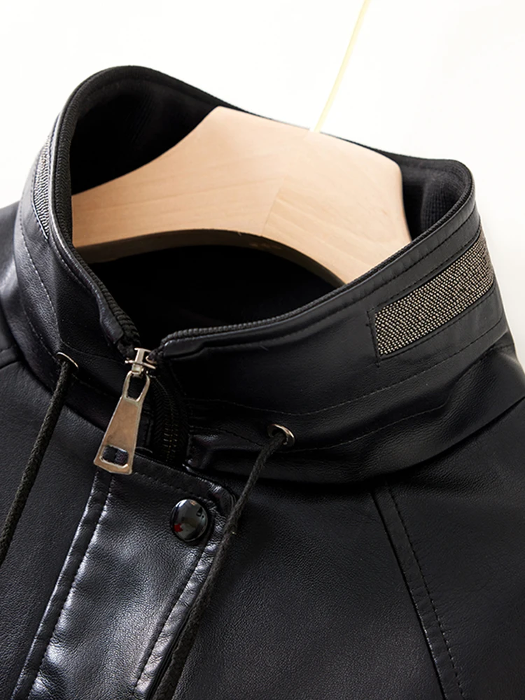   닝 진짜 가죽 자켓 여성용 2025 가을 신상 루즈 캐주얼 천연 가죽 코트 대형 사이즈 탑