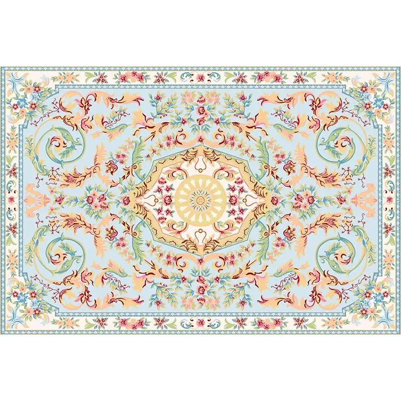 

VIKAMA Vintage Luxury Living Room Area Rug Coffee Table Rug - Winter And Autumn Warmth And Insulation BOHO Home Decoration