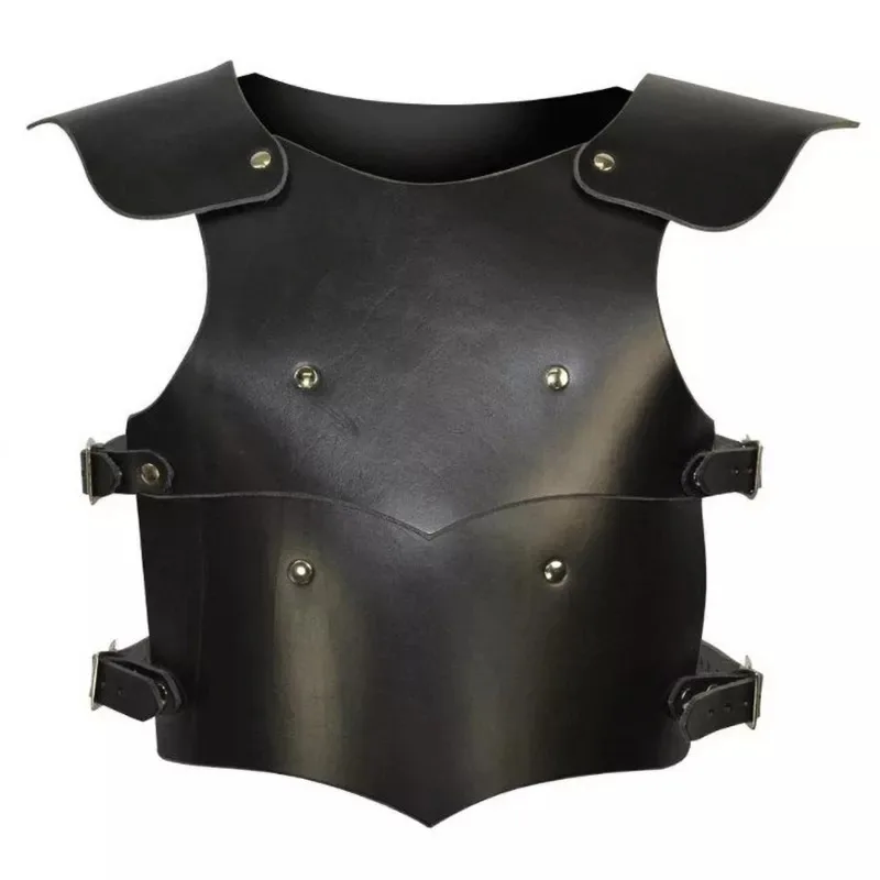 Little Viking Warrior Chest Armor Medieval Soldier PU Leather Vest Breastplate Halloween Makeup Knight Cosplay Costume For Kid