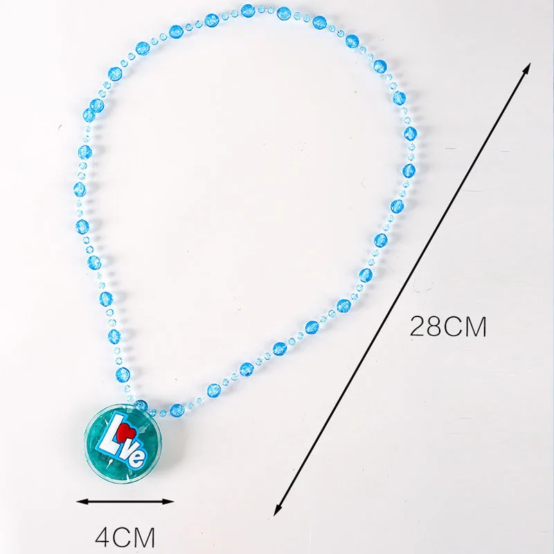 5/10/20/30/50 قطعة قلادة مضيئة الاطفال الفتيات Led قلادة وامض قلادة الأطفال حفلة عيد ميلاد هدية متوهجة قلادة اللعب