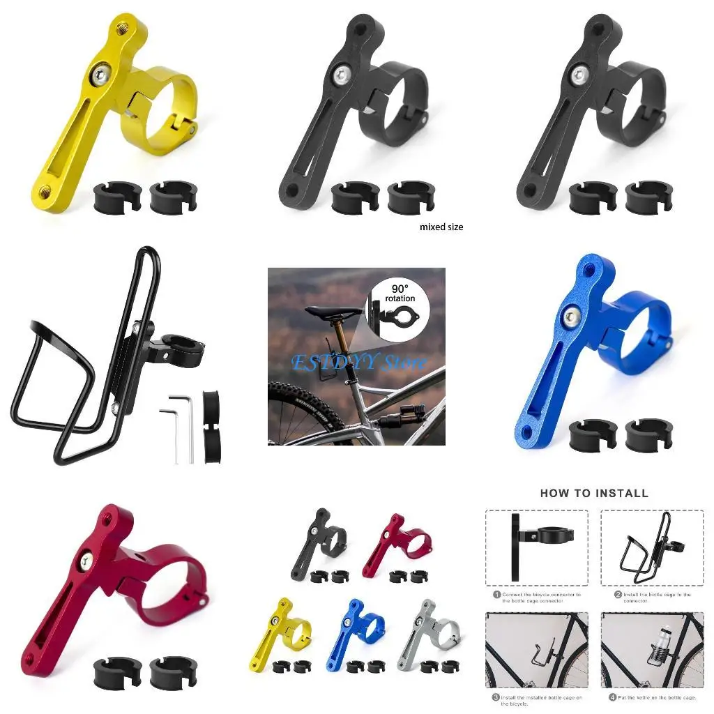 

G6DE Aluminum Alloys Bicycles Bottle Cage Conversion Road Bike Bottle Rack Adaptors