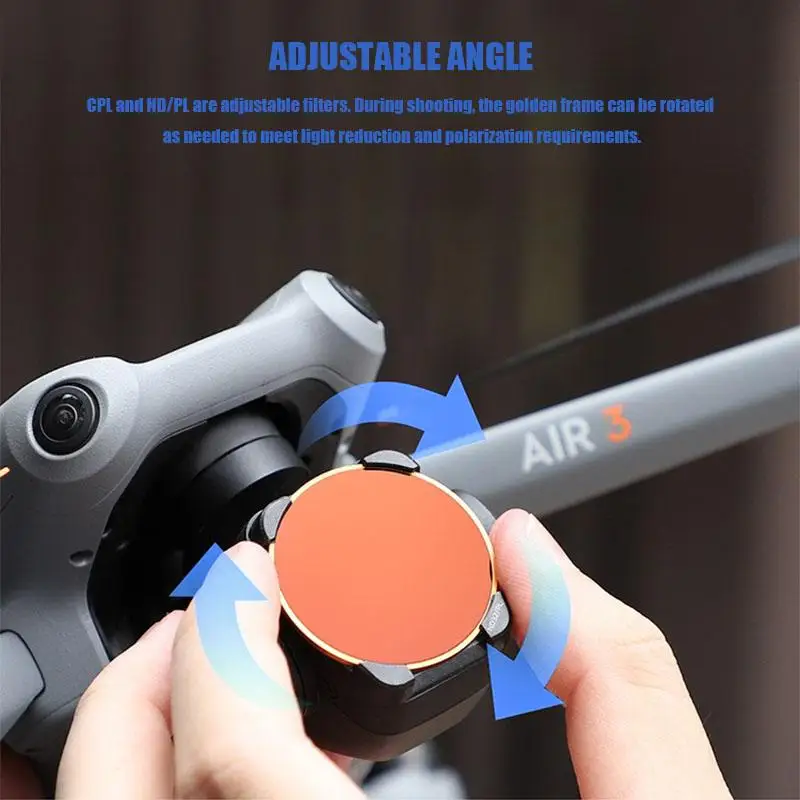 VOLODYMYR ND Filter for DJI AIR 3 Filter CPL Adjustable Rotating Optical Glass Lens MCUV Nd 4/8/16/32-PL Filter Set