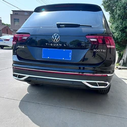 For Vw Tiguan 2020 Mk2 Chrome Exhaust Diffuser Car Accessories TSI TDI High Line Tiguan MK2 ABS Chrome Styling Exhaust Accessory