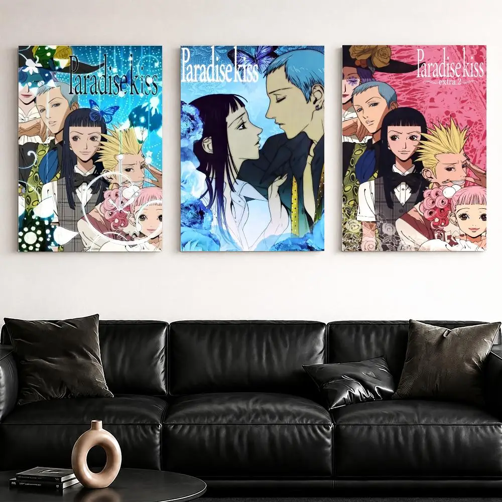 Anime P-Paradise kiss Framed Wall Painting Ready to Hang Canvas Poster for Bedroom Living Room Hallway Home Decor Gift