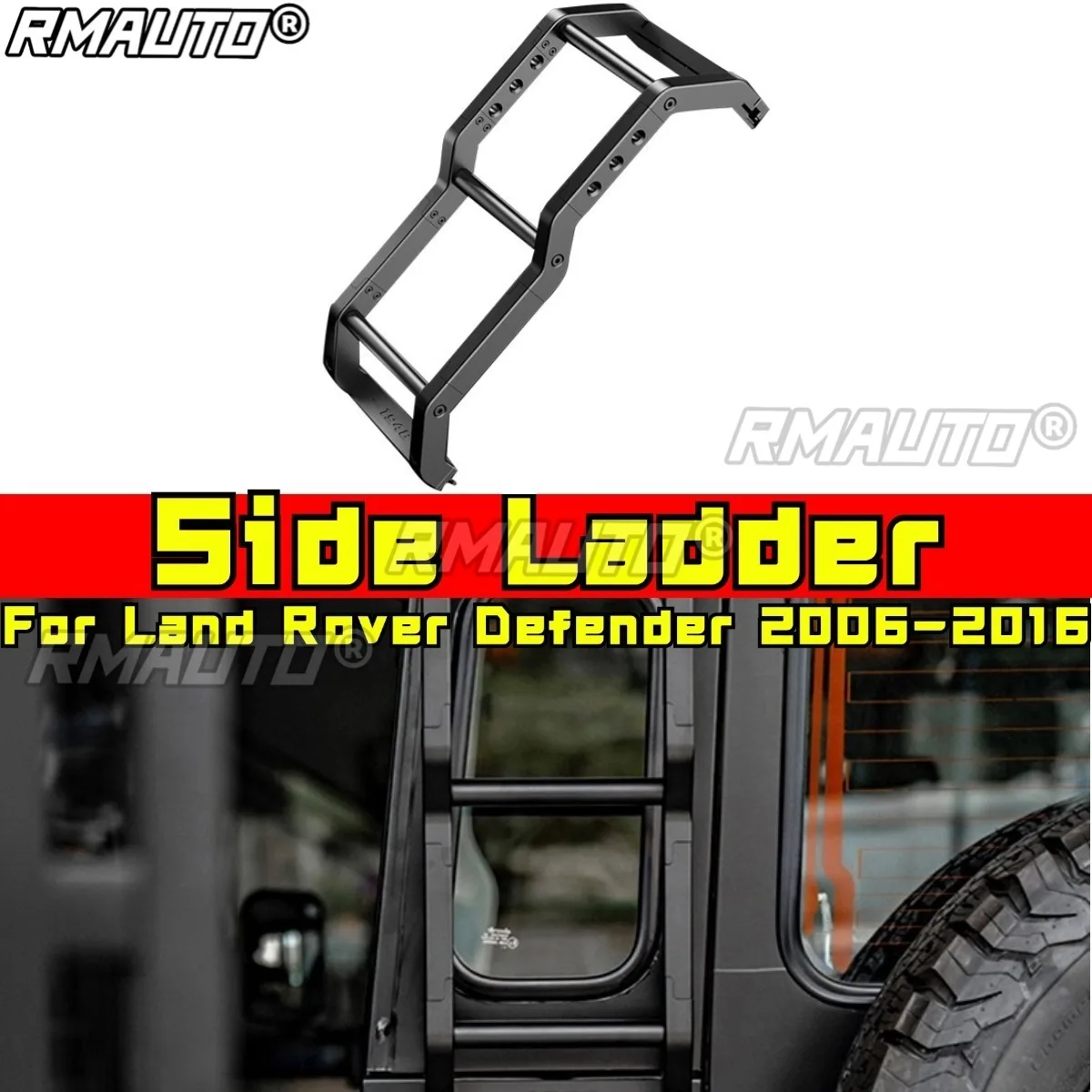 Side Ladder Roof Climbing Expansion Luggage Rack Ladder Chin Body Kit For Land Rover Defender 2006-2016 Exterior Accessories