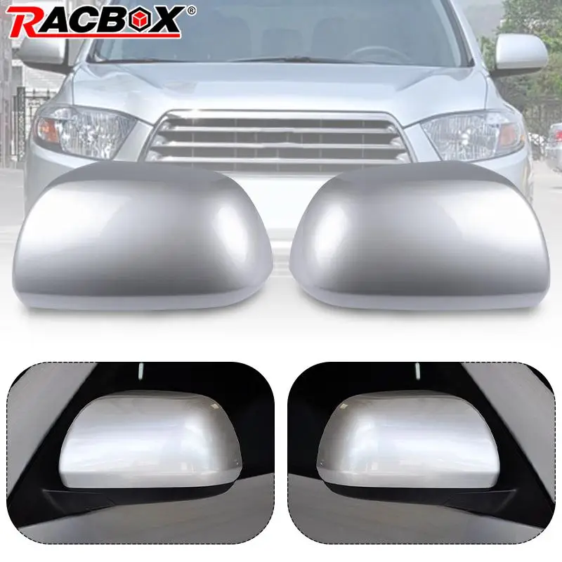 

Car Side Rearview Mirror Cover Cap Shell Trim For Toyota Highlander 2009-2014 Left Right Accessories Replace Sliver/Black/White