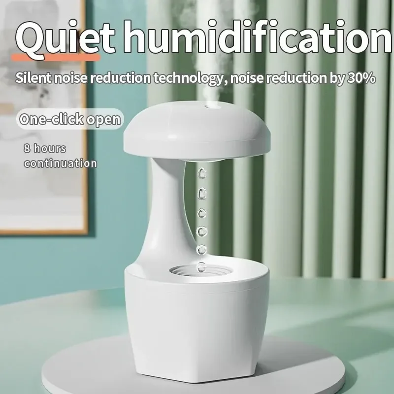 For Air Humidifier Mute Counter Current Humidifier Levitating Water Drops Cool Mist Maker Fogger Relieve Fatigue