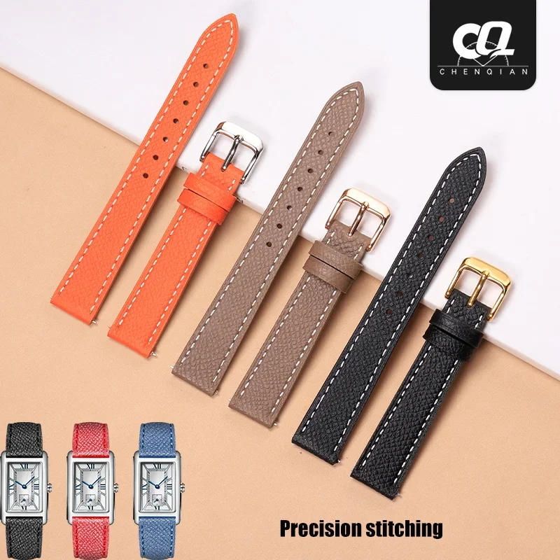 Quick release Universal Palm Grain Cowhide Watch Strap High Quality First Layer Genuine Leather Watchband Calfskin Bracelet