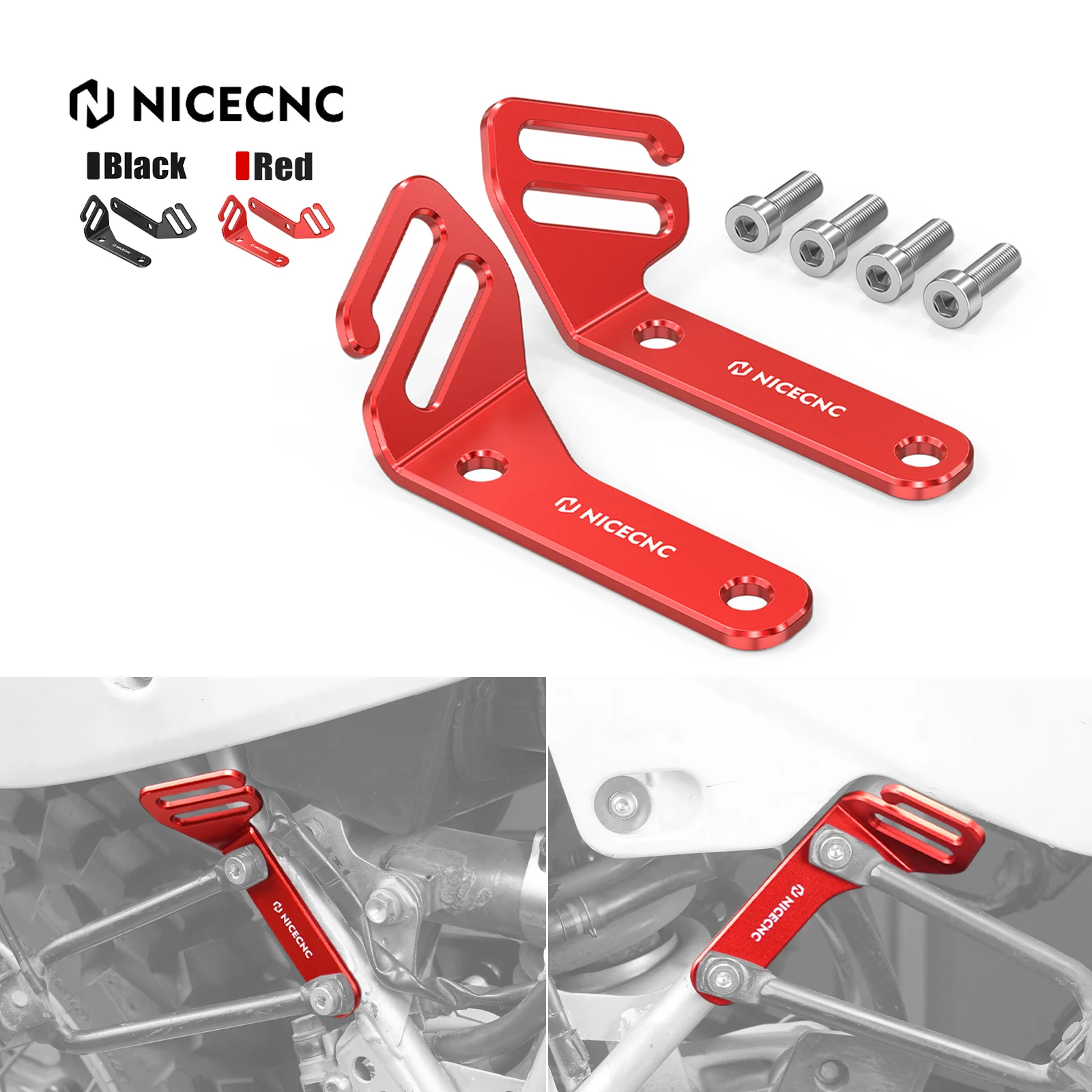 

NICECNC For Honda XR650L XR 650L 1993-2025 2024 Luggage Strap Fixing Bracket Tie Down Brackets Holder Aluminium 2023 2022 2021