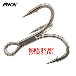 BKK  6066-3X-NP Treble Hook BT662-UA Triple Fishing Hooks 2# - 16# UltraAntirust Fishhook For Saltwater Freshwater Fishing