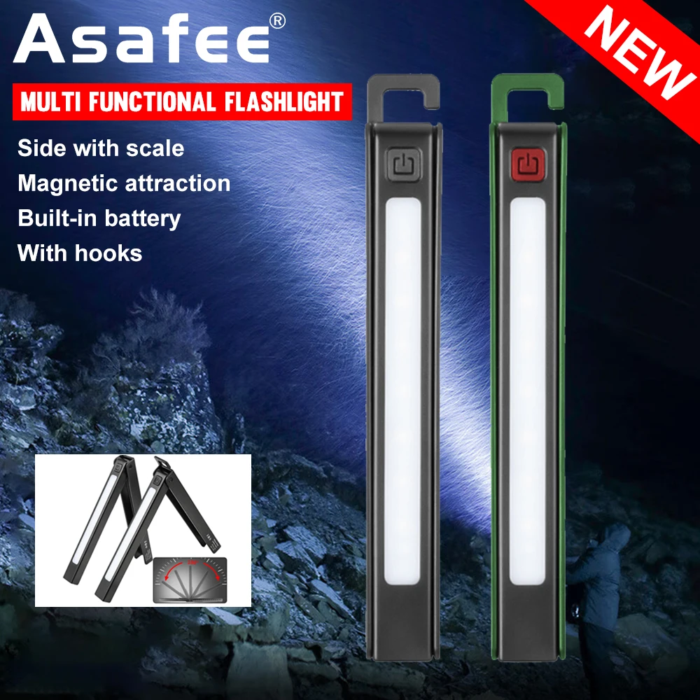 

Asafee W09 Поворот на 180° ° Регулировка рабочего фонаря, сильный боковой фонарь со шкалой на задней лампе, портативный полезный автомобильный фонарик