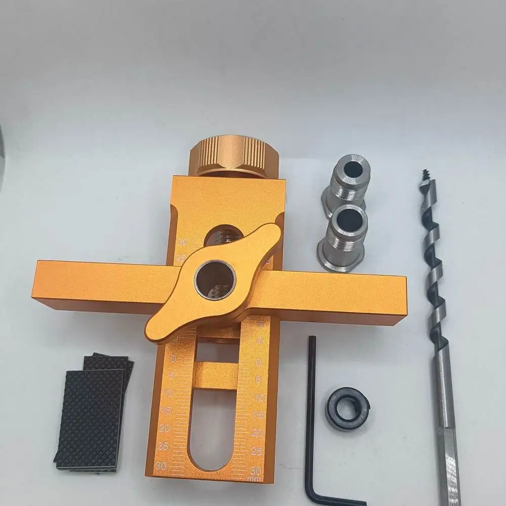 Aluminum Alloy Cabinet Door Positioning Aid Manual Drilling Template Mounting Hardware Jig Professional Woodworking Tool