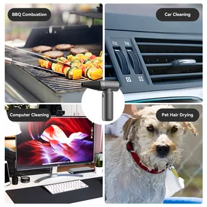 منفاخ هواء محمول صغير لتنظيف السيارة ، مروحة معززة ، منفضة هواء قوية ، مروحة كهربائية ، 110000 دورة في الدقيقة ، توربو W03 أفضل 8 شاحن إرضاء للمبيعات - رقم 2